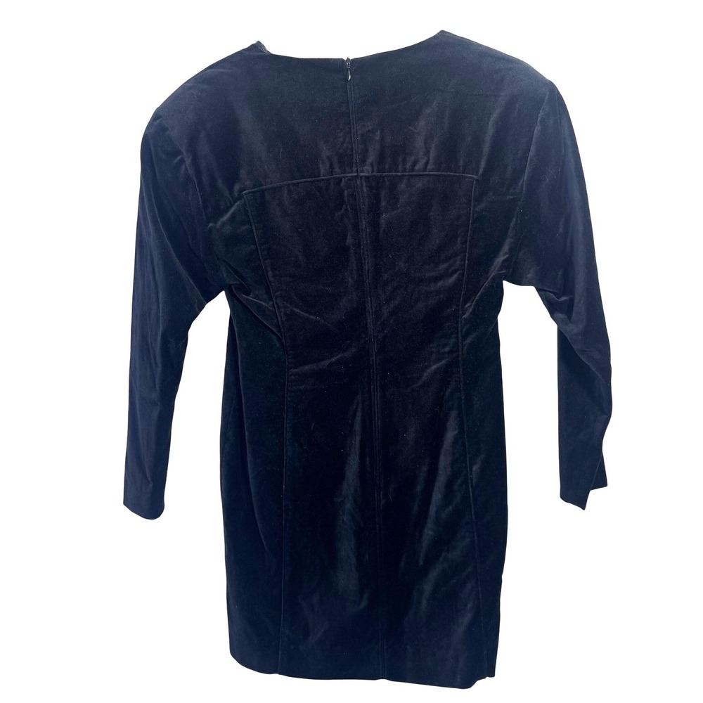 Bimba Y Lola Dress M Black Velvet Bustier Detail Mini Dress Long‎ Sleeve Witchy - Picture 5 of 9